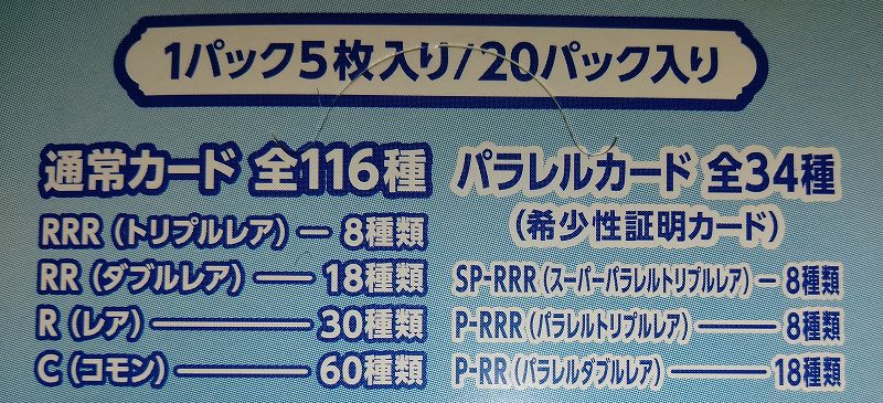 CNPトレカBOX封入率まとめ】パラレルやレアの確率 ブースターパック 